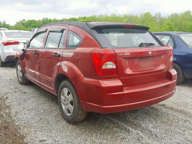 1B3HB28B67D566652 - 2007 DODGE CALIBER RED photo 3