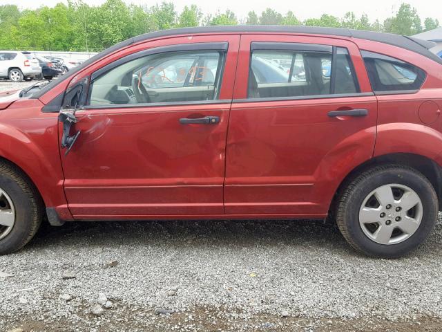 1B3HB28B67D566652 - 2007 DODGE CALIBER RED photo 9