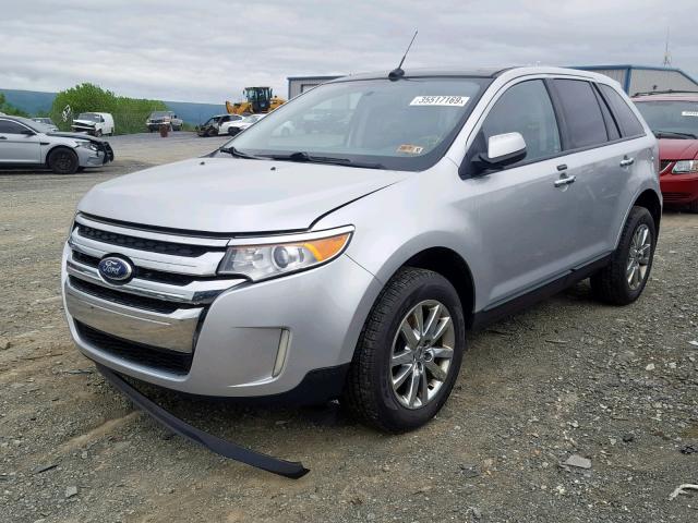 2FMDK3JC4BBB58411 - 2011 FORD EDGE SEL SILVER photo 2