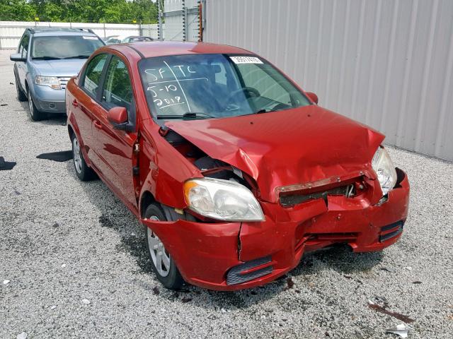 KL1TD56EX9B322266 - 2009 CHEVROLET AVEO LS RED photo 1