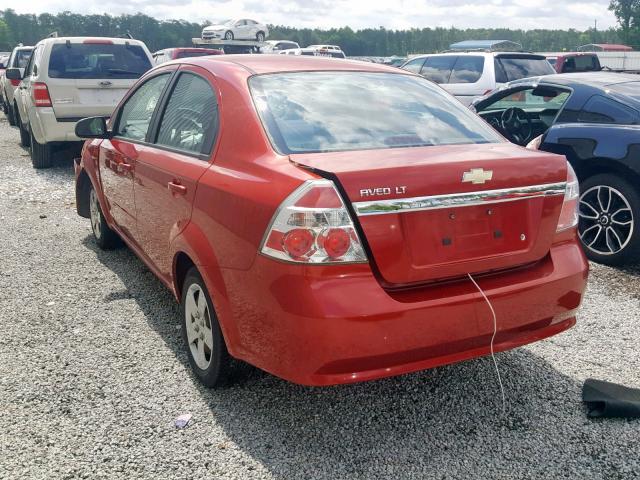 KL1TD56EX9B322266 - 2009 CHEVROLET AVEO LS RED photo 3