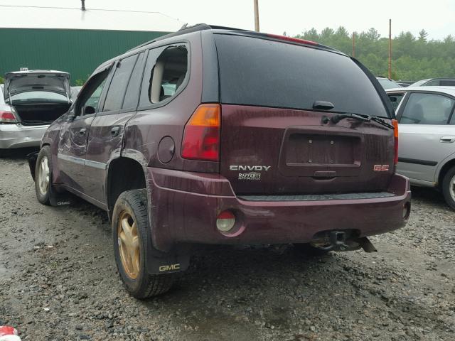 1GKDT13S062268365 - 2006 GMC ENVOY MAROON photo 3