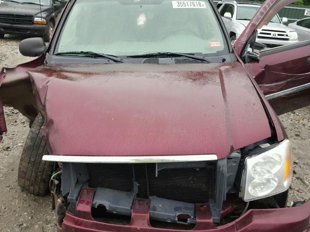 1GKDT13S062268365 - 2006 GMC ENVOY MAROON photo 7