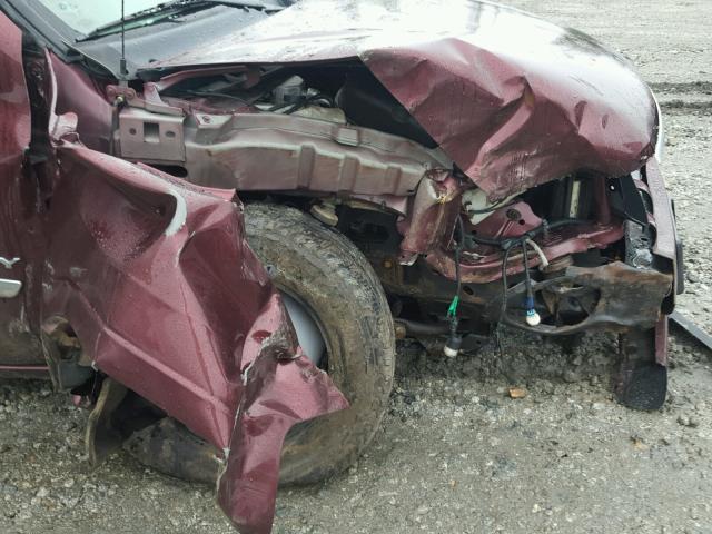 1GKDT13S062268365 - 2006 GMC ENVOY MAROON photo 9