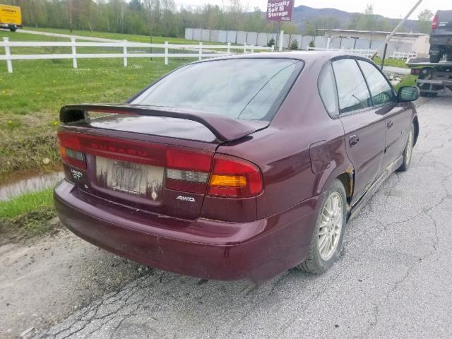 4S3BE656817213569 - 2001 SUBARU LEGACY GT PURPLE photo 4