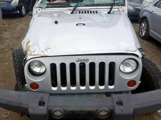 1J4AA2D13AL130316 - 2010 JEEP WRANGLER S SILVER photo 7