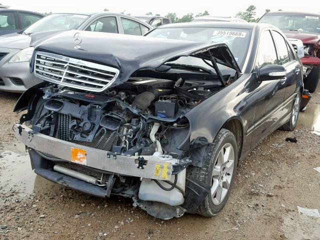 WDBRF87J37F853968 - 2007 MERCEDES-BENZ C 350 4MAT BLACK photo 2