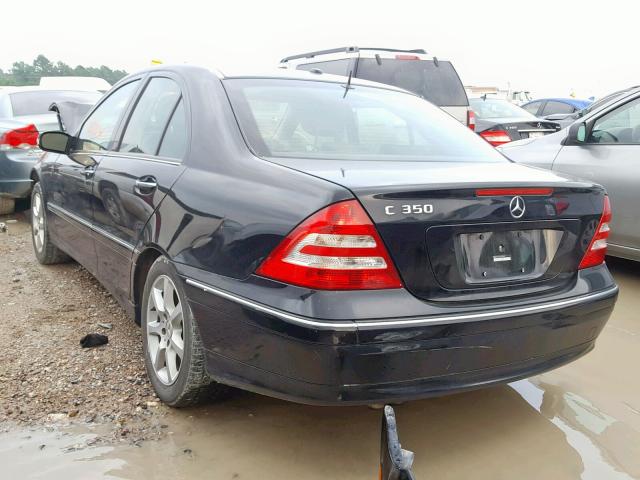 WDBRF87J37F853968 - 2007 MERCEDES-BENZ C 350 4MAT BLACK photo 3