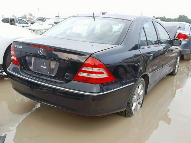 WDBRF87J37F853968 - 2007 MERCEDES-BENZ C 350 4MAT BLACK photo 4