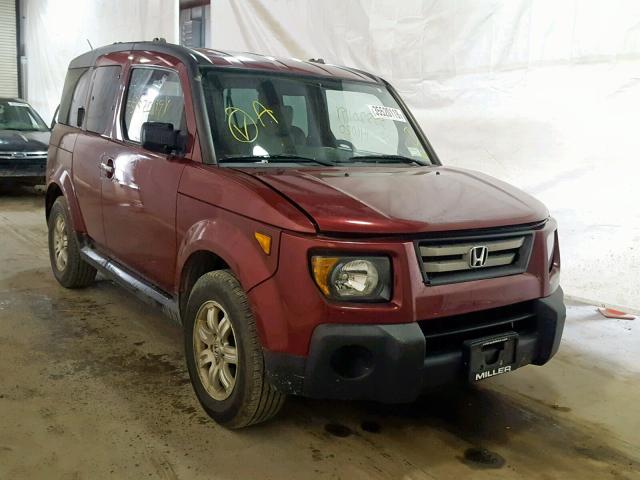 5J6YH287X8L019796 - 2008 HONDA ELEMENT EX RED photo 1