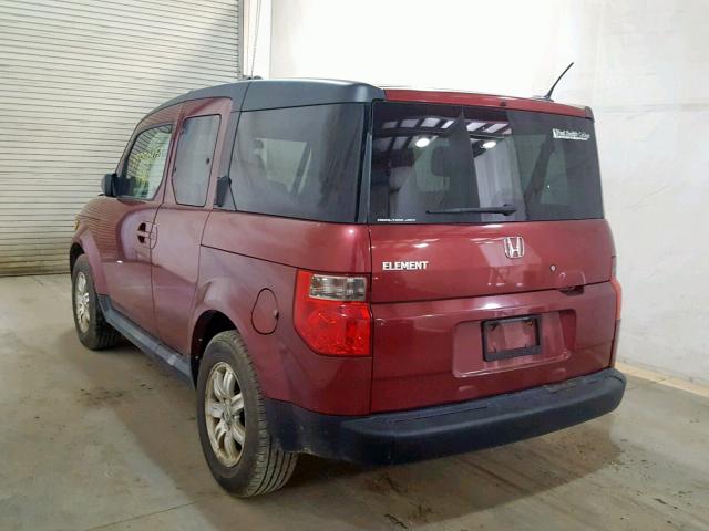 5J6YH287X8L019796 - 2008 HONDA ELEMENT EX RED photo 3