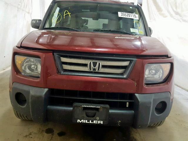 5J6YH287X8L019796 - 2008 HONDA ELEMENT EX RED photo 9