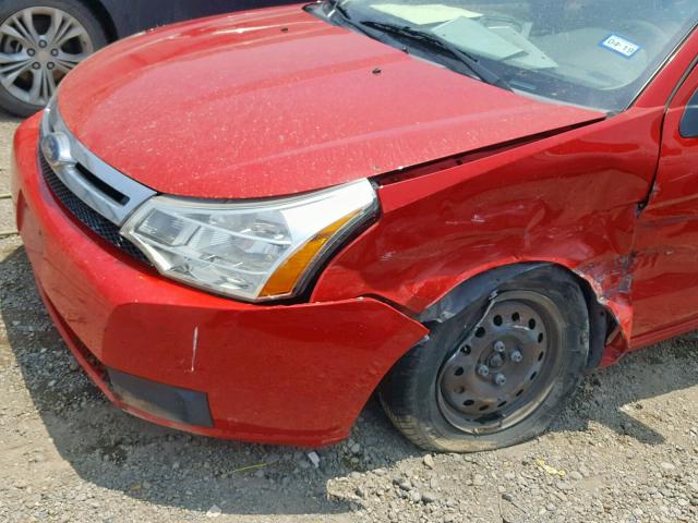 1FAHP34N78W164219 - 2008 FORD FOCUS S/SE RED photo 10