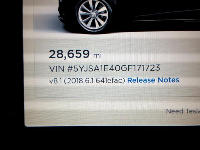 5YJSA1E40GF171723 - 2016 TESLA MODEL S შავი ფოტო 8