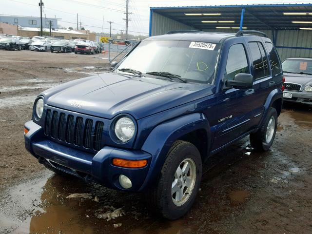 1J4GL58K62W246280 - 2002 JEEP LIBERTY LI BLUE photo 2