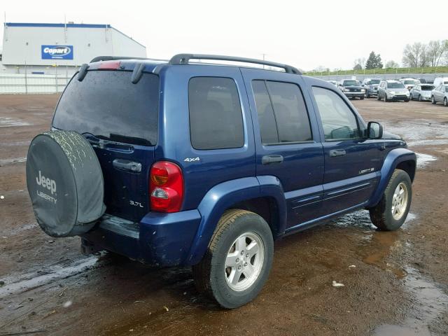 1J4GL58K62W246280 - 2002 JEEP LIBERTY LI BLUE photo 4