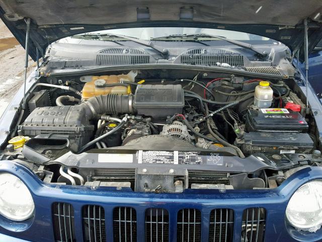 1J4GL58K62W246280 - 2002 JEEP LIBERTY LI BLUE photo 7