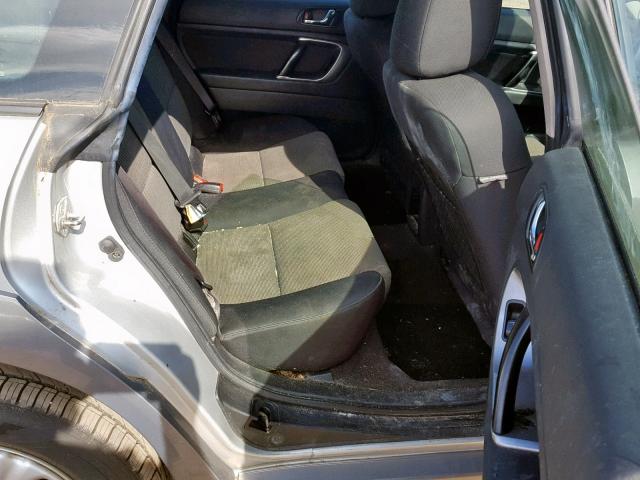 4S4BP61C877321474 - 2007 SUBARU LEGACY OUT SILVER photo 6