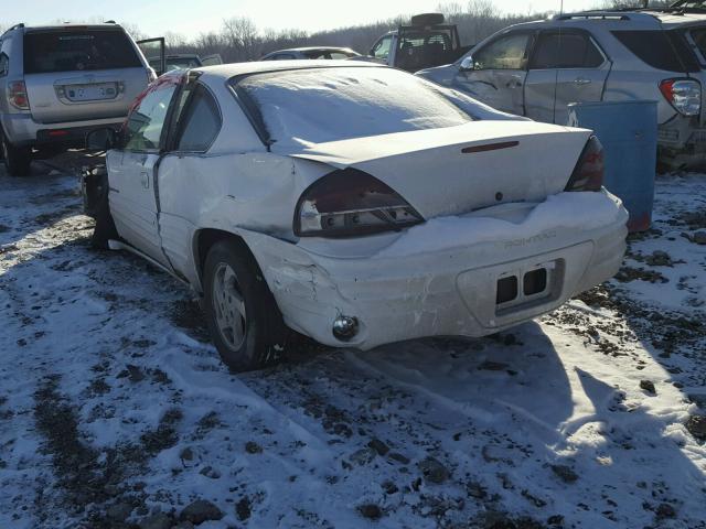 1G2NE12T8XM773231 - 1999 PONTIAC GRAND AM S WHITE photo 3