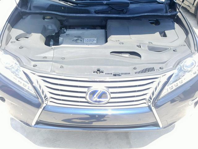 2T2ZB1BA7FC001329 - 2015 LEXUS RX 450H BLUE photo 7