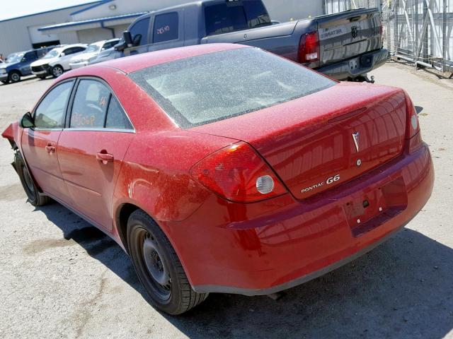 1G2ZF58B574150900 - 2007 PONTIAC G6 VALUE L RED photo 3