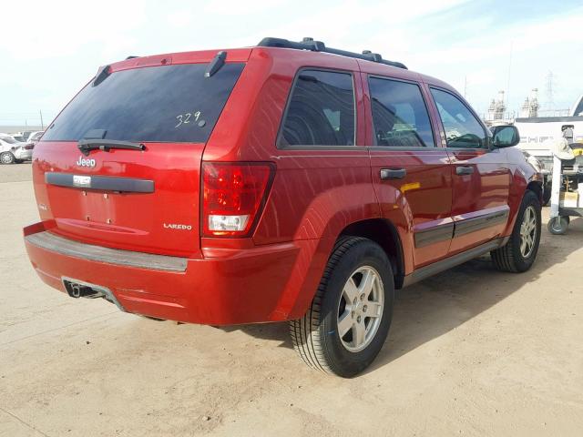 1J4GR48K85C693384 - 2005 JEEP GRAND CHER RED photo 4