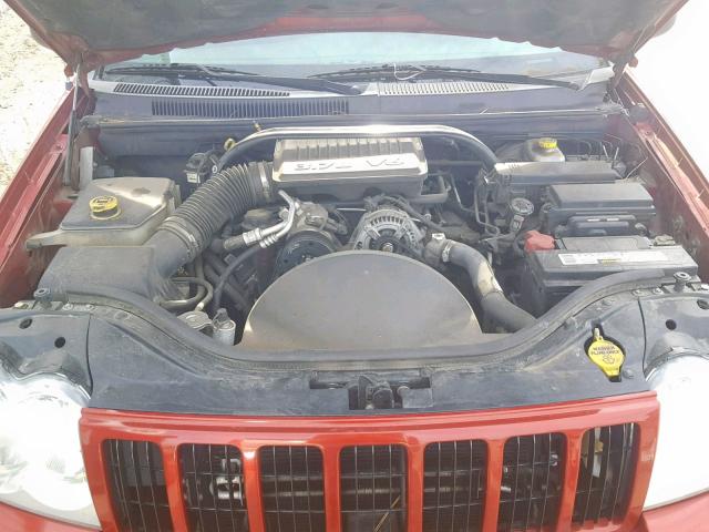 1J4GR48K85C693384 - 2005 JEEP GRAND CHER RED photo 7