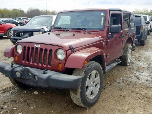 1J4GA59137L111763 - 2007 JEEP WRANGLER S ბურგუნდია ფოტო 2