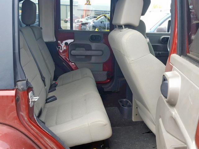 1J4GA59137L111763 - 2007 JEEP WRANGLER S ბურგუნდია ფოტო 6