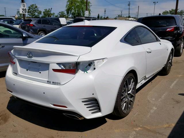 JTHHA5BC6H5005219 - 2017 LEXUS RC 200T WHITE photo 4