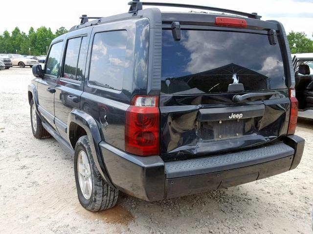 1J8HH48KX6C253884 - 2006 JEEP COMMANDER BLACK photo 3