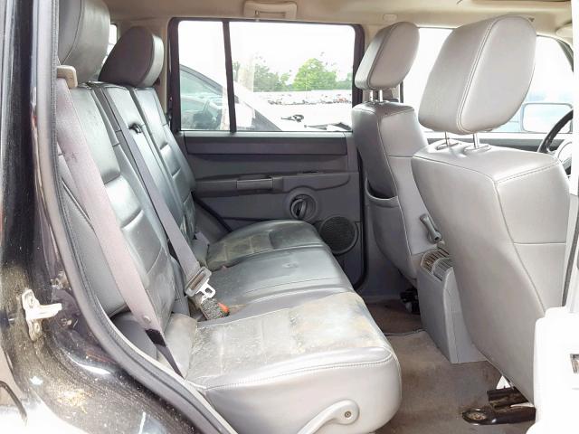 1J8HH48KX6C253884 - 2006 JEEP COMMANDER BLACK photo 6