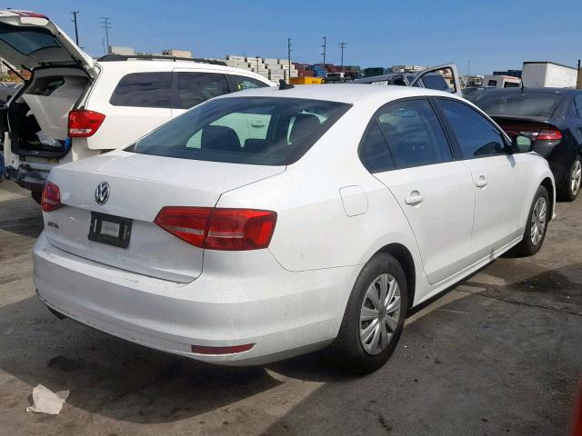 3VW2K7AJ7FM322950 - 2015 VOLKSWAGEN JETTA BASE WHITE photo 4