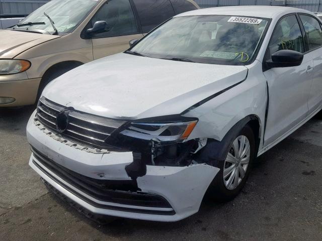 3VW2K7AJ7FM322950 - 2015 VOLKSWAGEN JETTA BASE WHITE photo 9