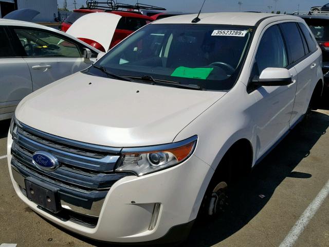 2FMDK3JC5CBA60215 - 2012 FORD EDGE SEL WHITE photo 2