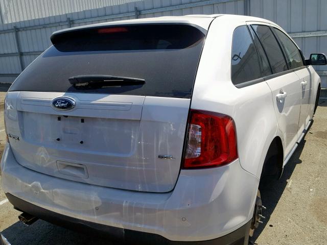 2FMDK3JC5CBA60215 - 2012 FORD EDGE SEL WHITE photo 4