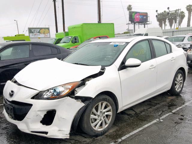 JM1BL1V88C1576518 - 2012 MAZDA 3 I WHITE photo 2