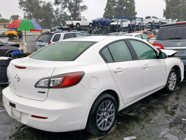 JM1BL1V88C1576518 - 2012 MAZDA 3 I WHITE photo 4