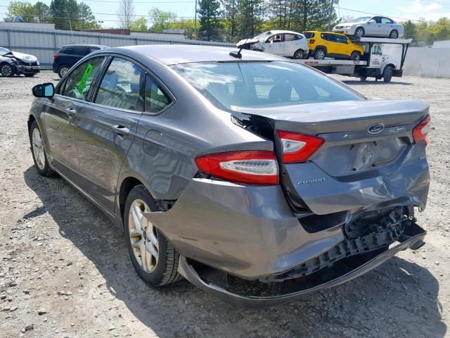 3FA6P0H72DR197143 - 2013 FORD FUSION SE GRAY photo 3