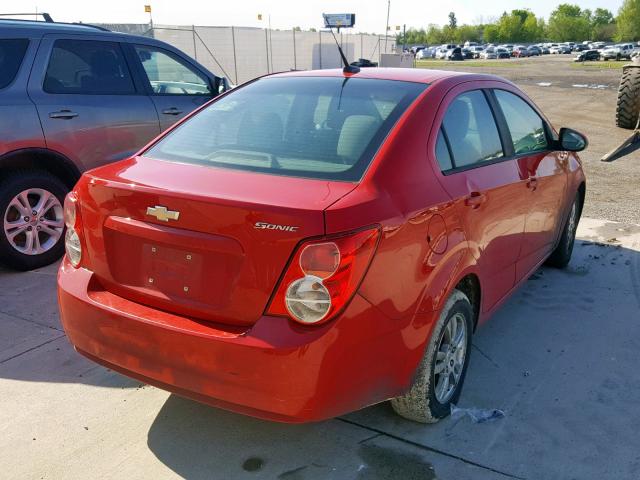 1G1JA5SH1C4171573 - 2012 CHEVROLET SONIC LS RED photo 4