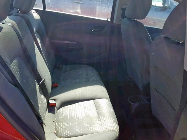 1G1JA5SH1C4171573 - 2012 CHEVROLET SONIC LS RED photo 6