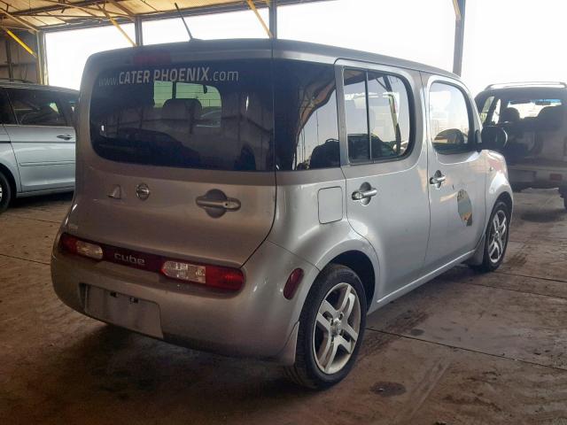 JN8AZ2KR6BT200954 - 2011 NISSAN CUBE BASE GRAY photo 4