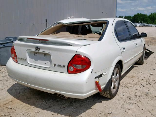 JN1CA31D21T811153 - 2001 NISSAN MAXIMA GXE WHITE photo 4