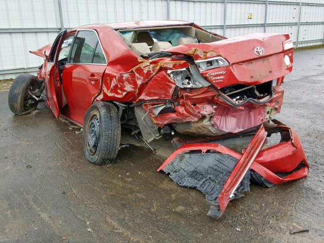 4T4BF1FK3CR272823 - 2012 TOYOTA CAMRY BASE MAROON photo 3