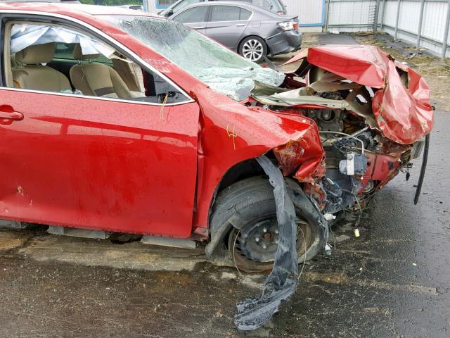 4T4BF1FK3CR272823 - 2012 TOYOTA CAMRY BASE MAROON photo 9