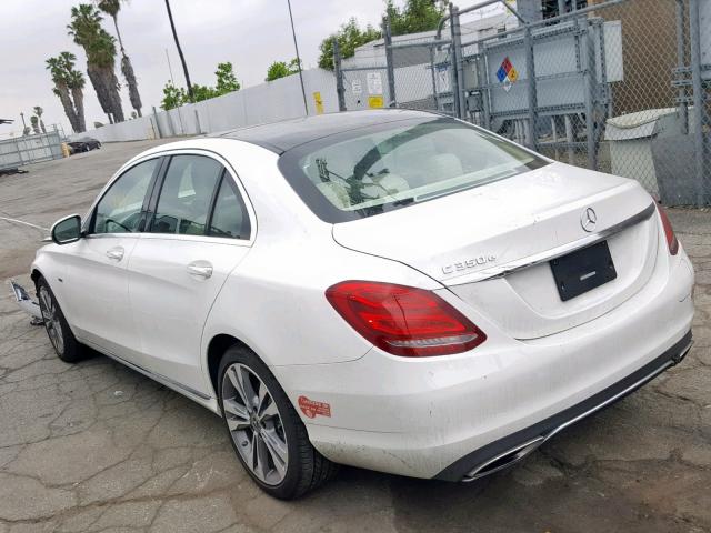 55SWF4HB3JU271125 - 2018 MERCEDES-BENZ C 350E WHITE photo 3