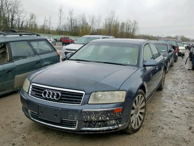 WAUML44E64N008194 - 2004 AUDI A8 L QUATT BLUE photo 2