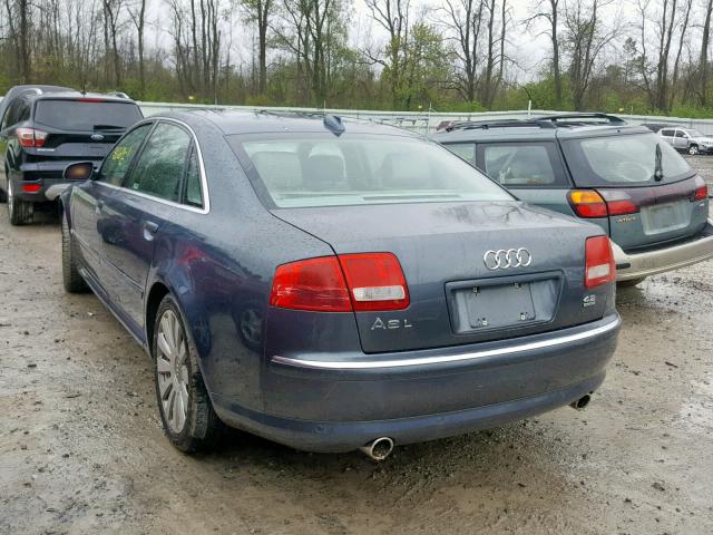 WAUML44E64N008194 - 2004 AUDI A8 L QUATT BLUE photo 3