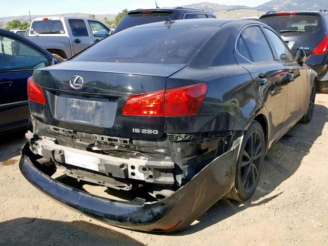 JTHBK262572035248 - 2007 LEXUS IS 250 BLACK photo 4