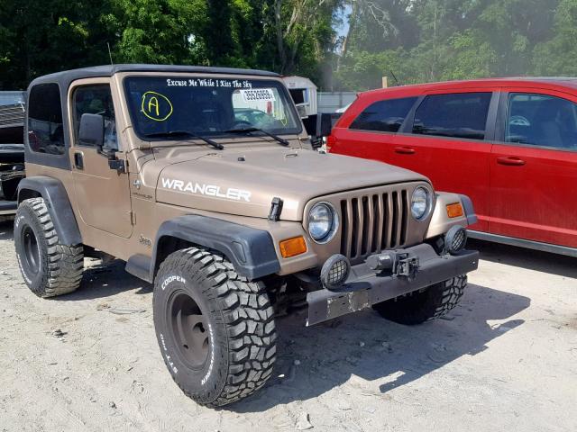 1J4FA29P8YP753484 - 2000 JEEP WRANGLER / BROWN photo 1